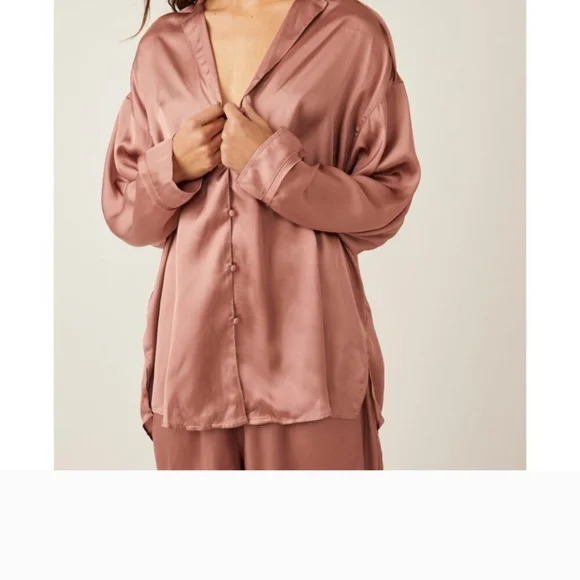 $50 Start Free people dreamy days pajama set rose color size small NWT - Picture 3 of 11